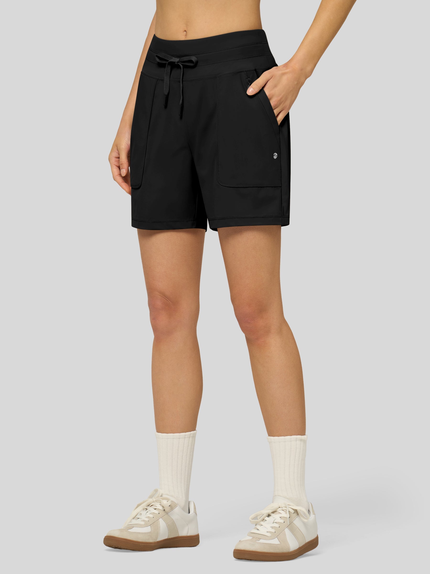 Willit Women's Quick-Dry Workout Shorts 5 Inch in navy2