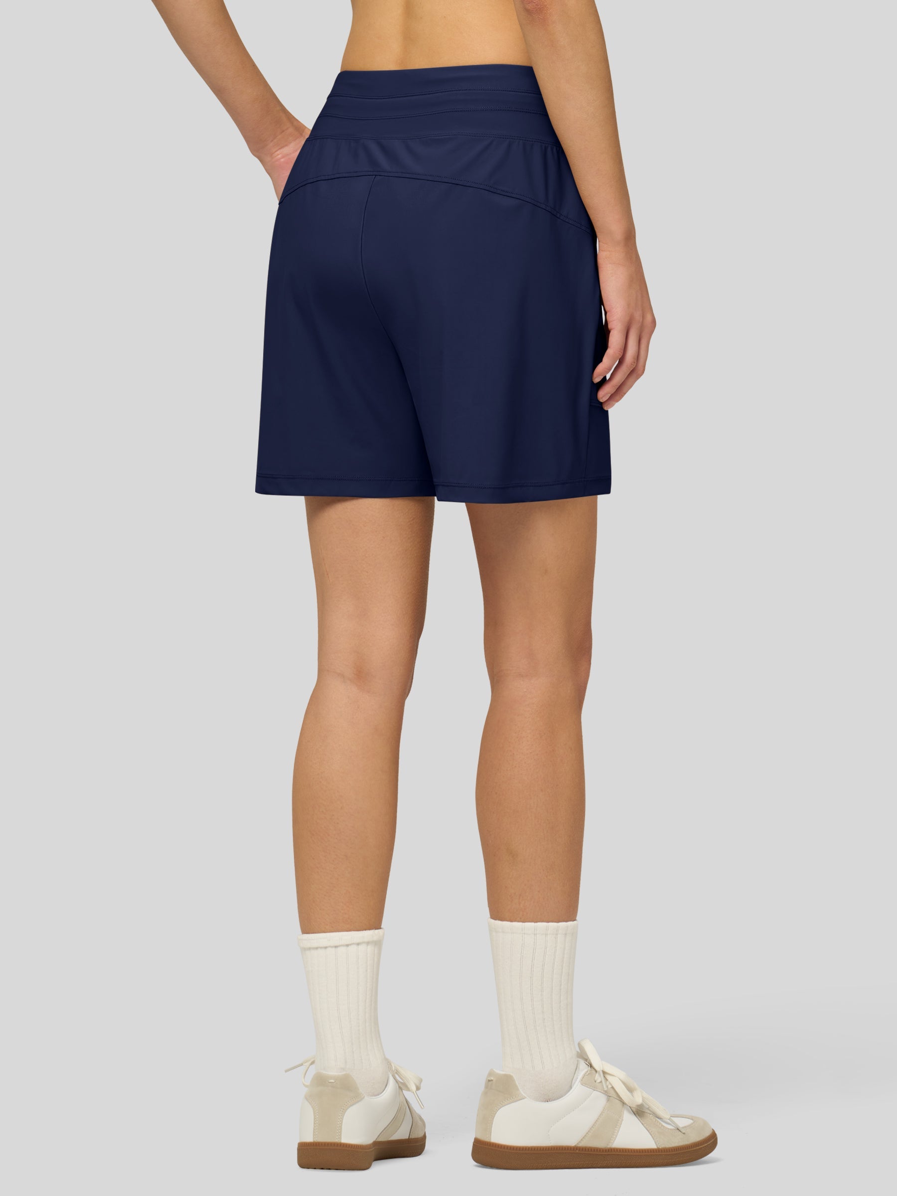 Willit Women's Quick-Dry Workout Shorts 5 Inch in navy3