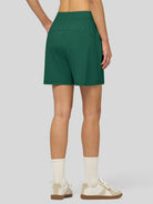 Willit Women's Quick-Dry Workout Shorts 5 Inch in teal3