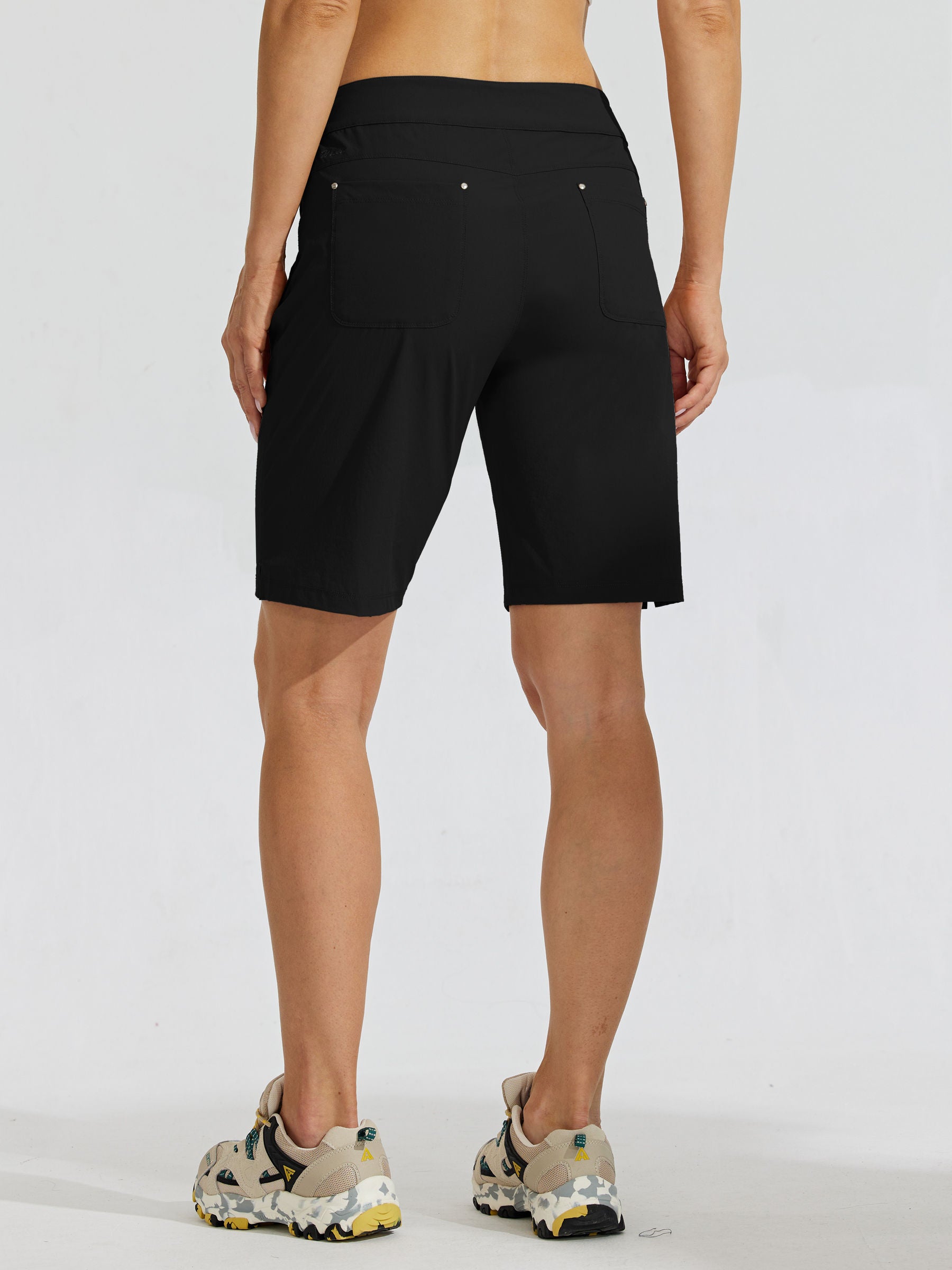 Womens Quick Dry Cargo Shorts black3
