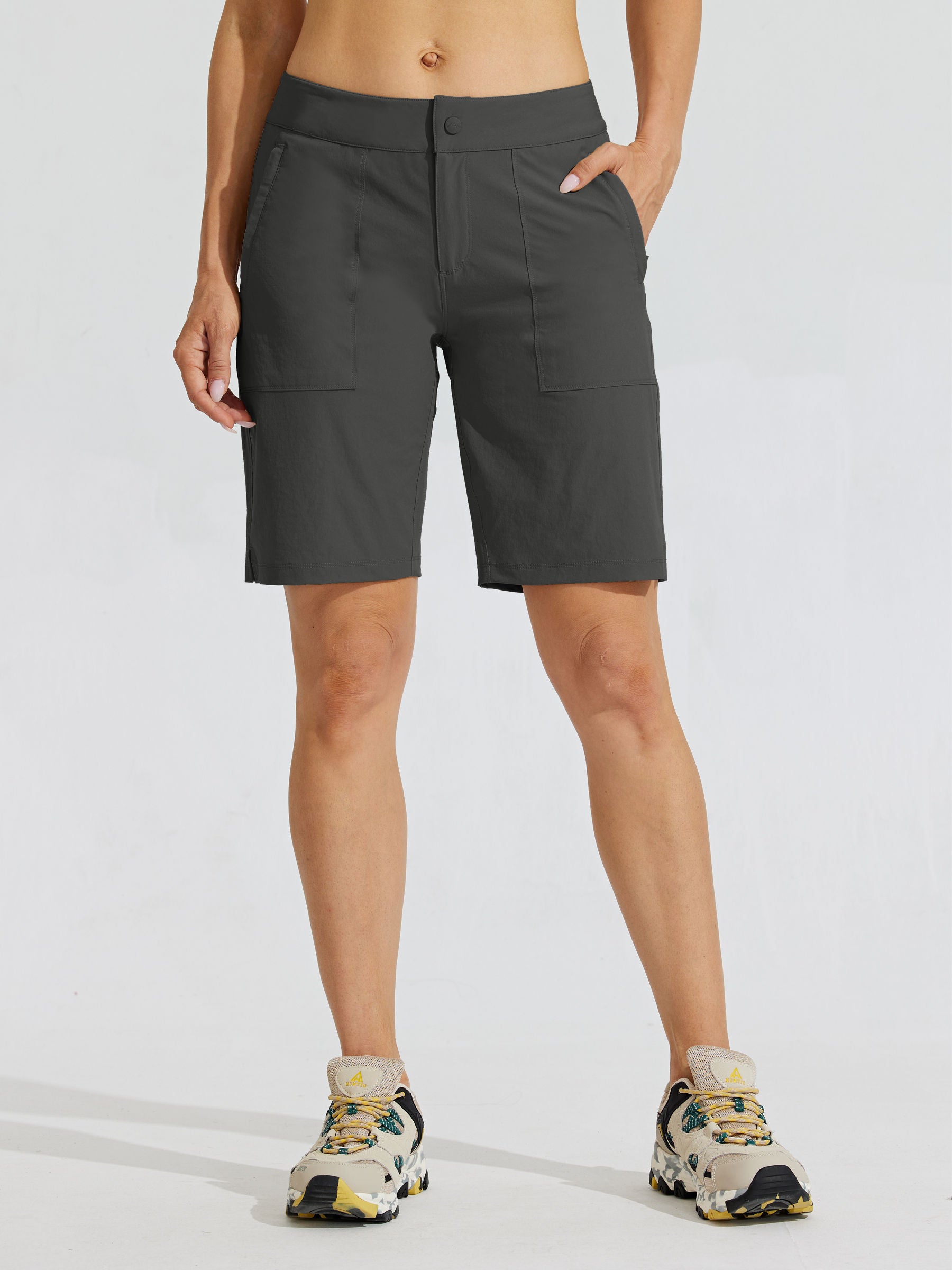 Womens Quick Dry Cargo Shorts dark gray1