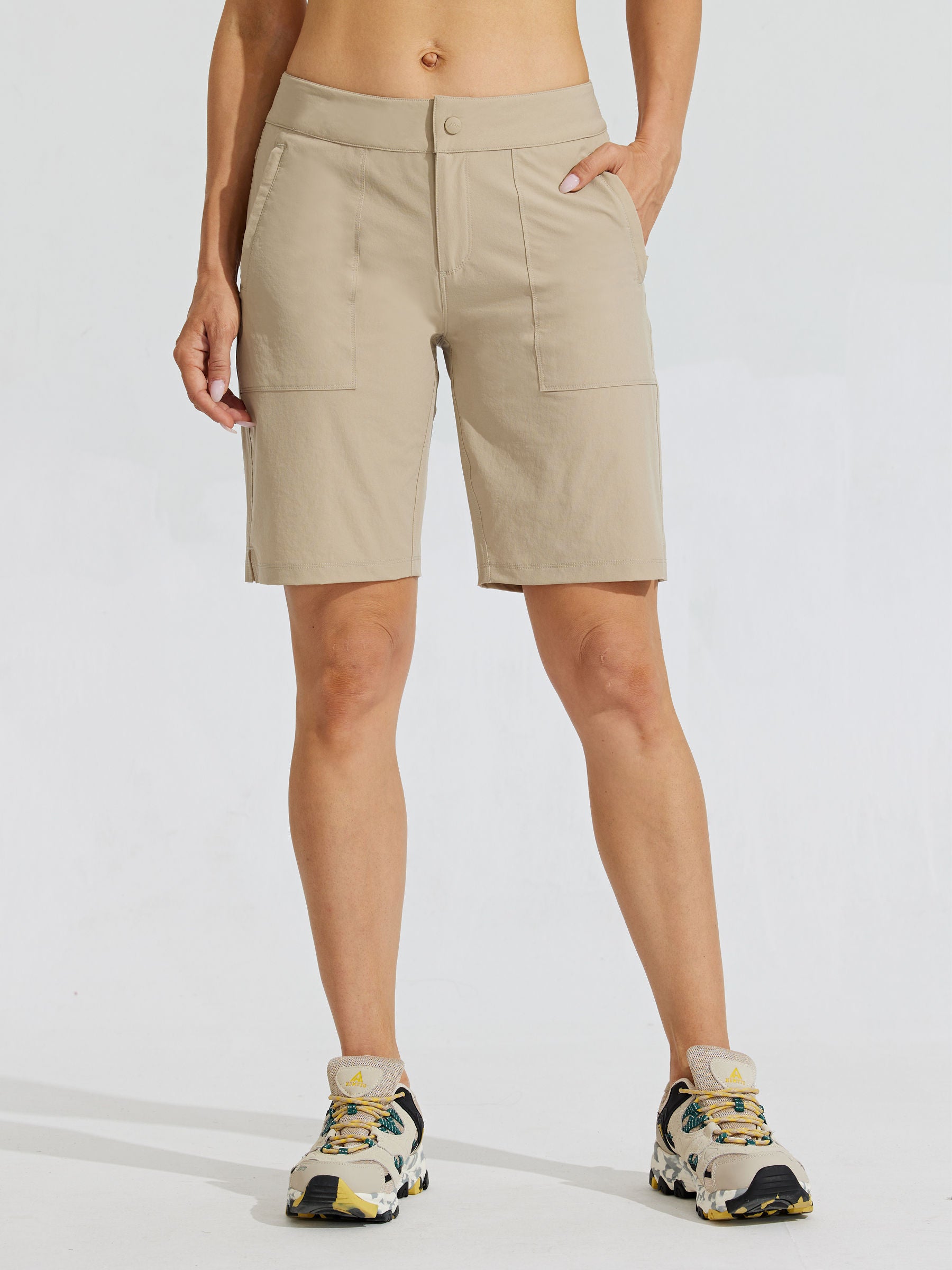 Womens Quick Dry Cargo Shorts khaki2