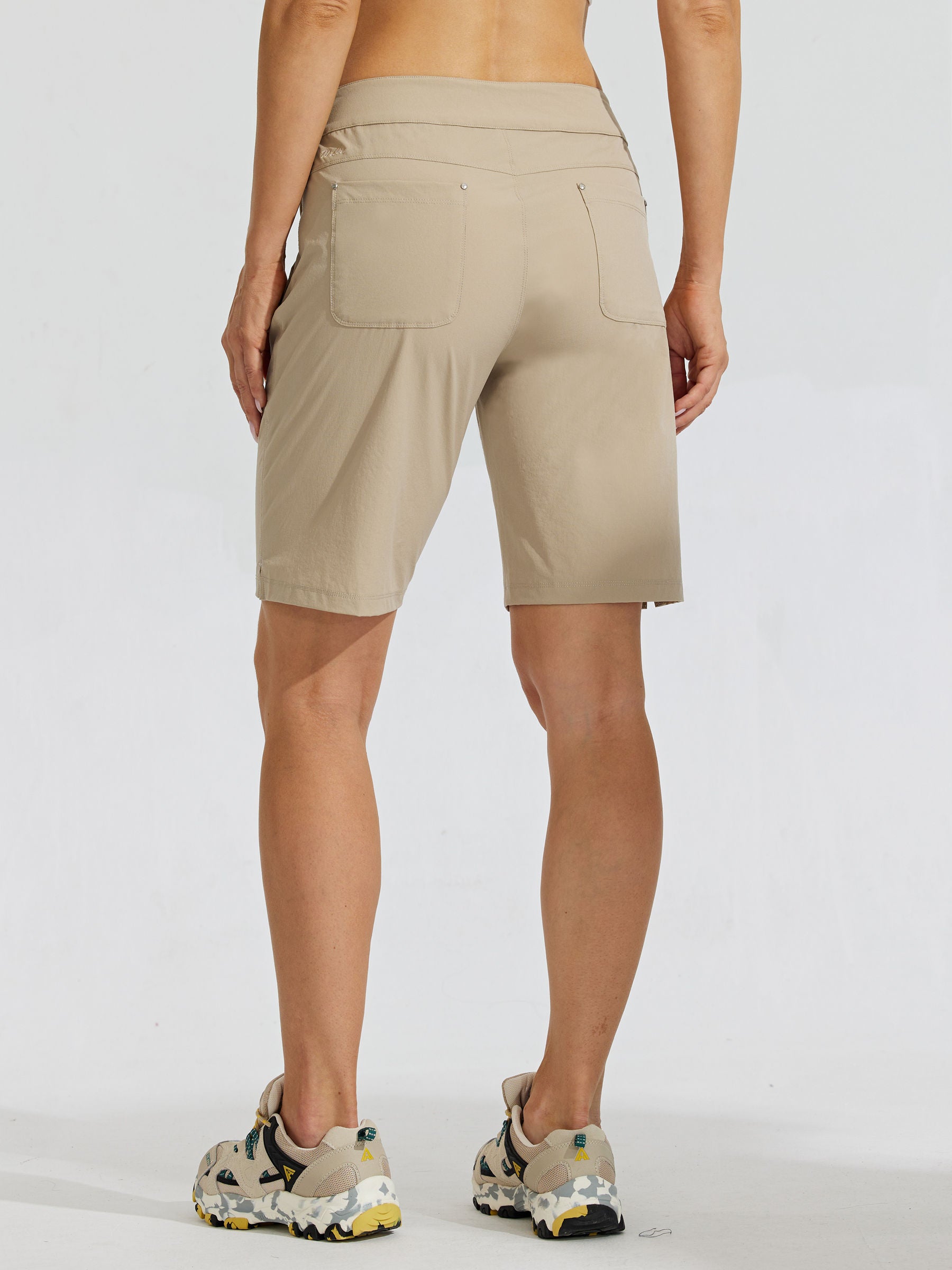 Womens Quick Dry Cargo Shorts khaki3