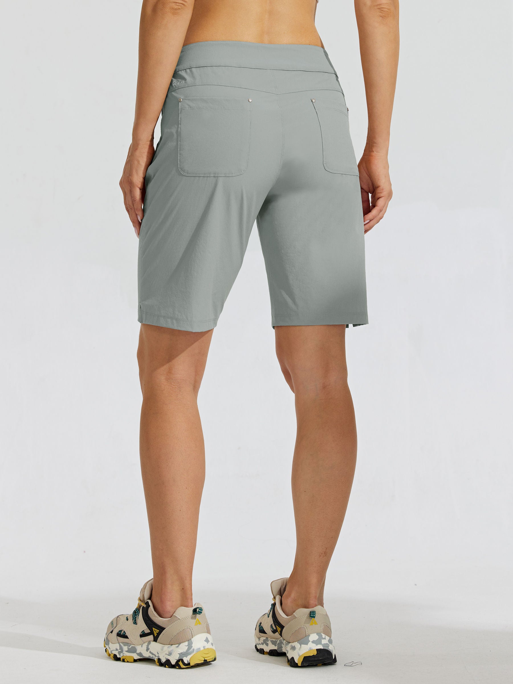 Womens Quick Dry Cargo Shorts light gray3