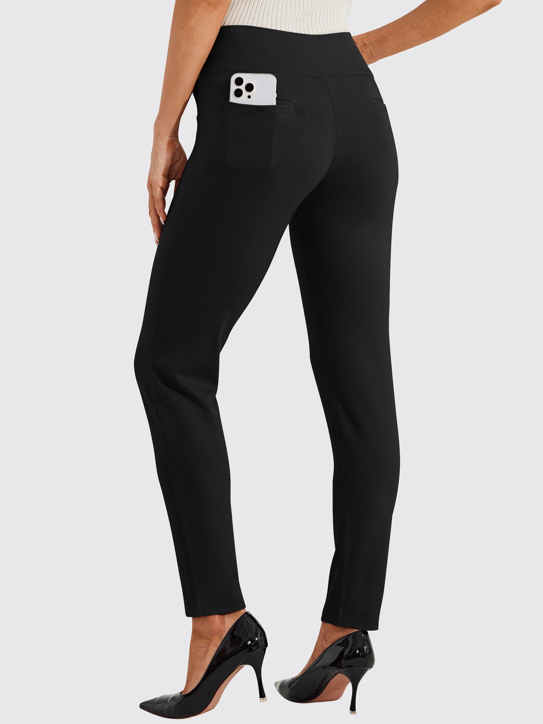 Womens Skinny Stretch Dress Pants black