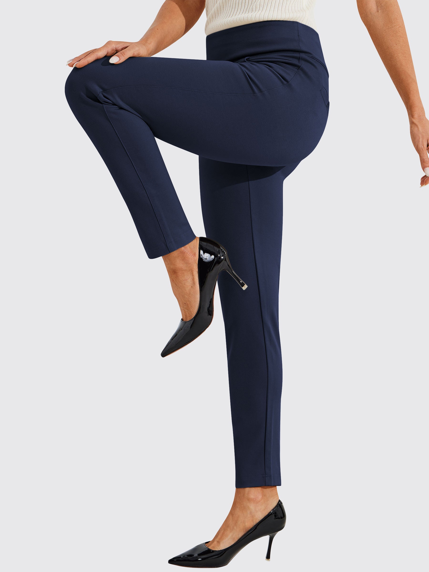 Womens Skinny Stretch Dress Pants navy