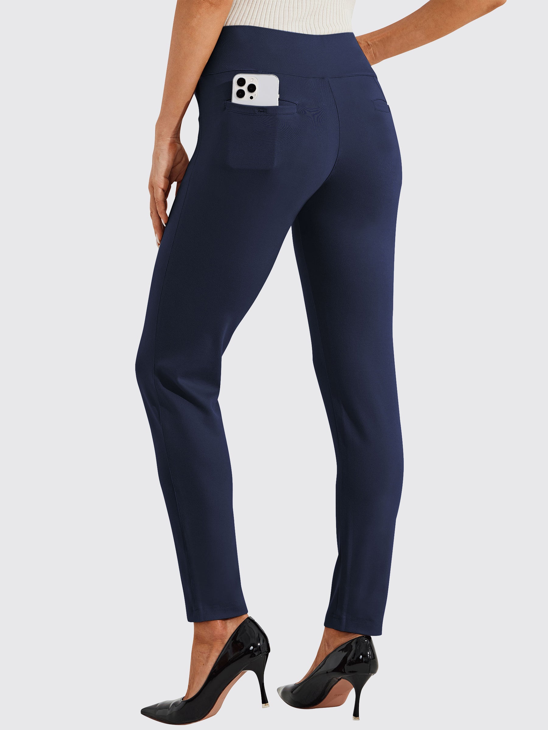 Womens Skinny Stretch Dress Pants navy