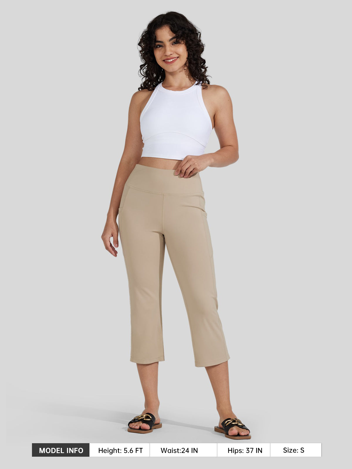 Willit Women's Straight Leg Capris Pants_navy