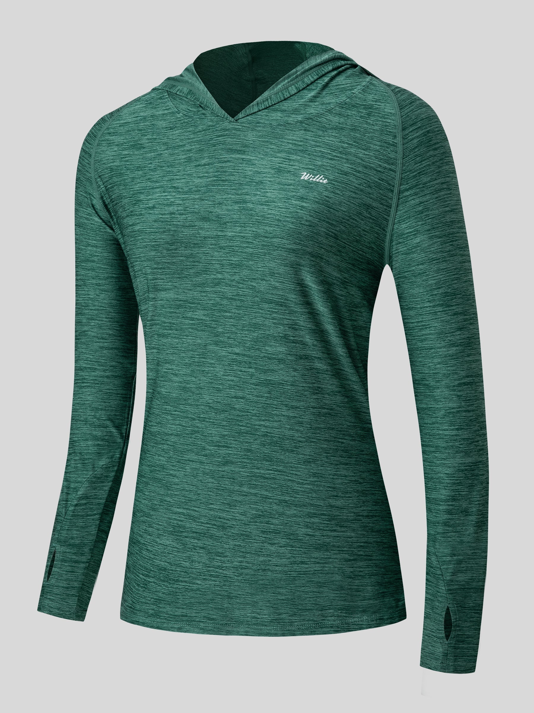 Willit Women's Sun Protection Hoodie UPF 50+_dark green