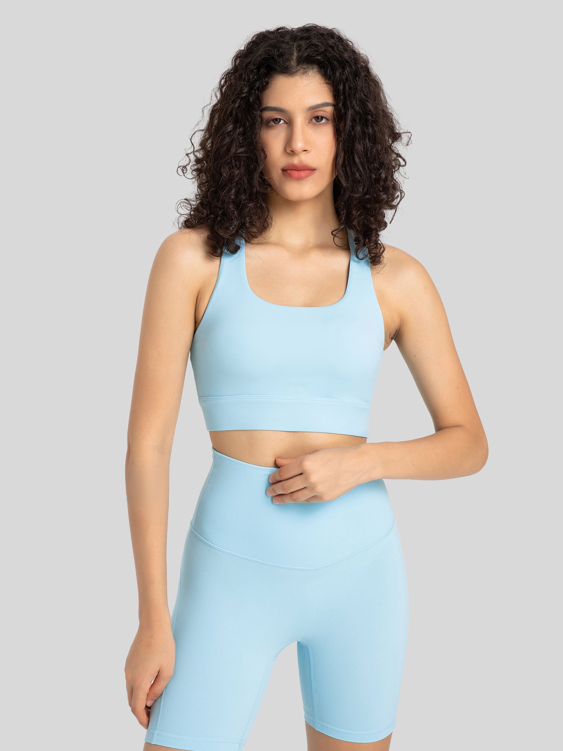 Womens Training Sports Bra baby blue