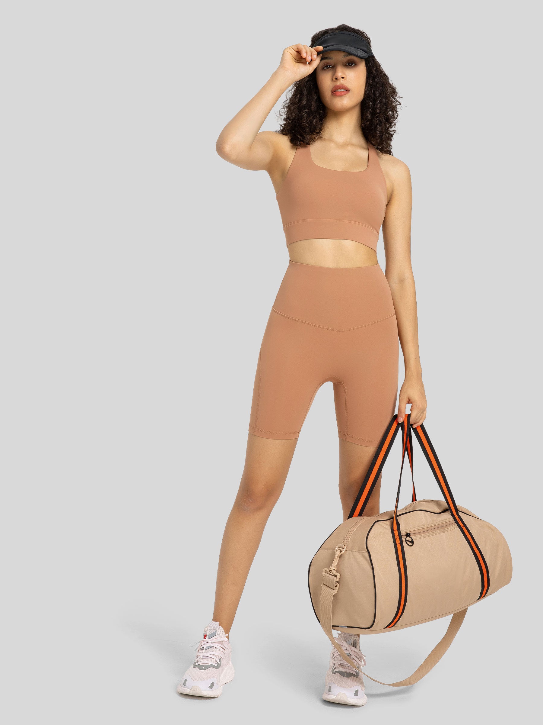 Womens Training Sports Bra light brown