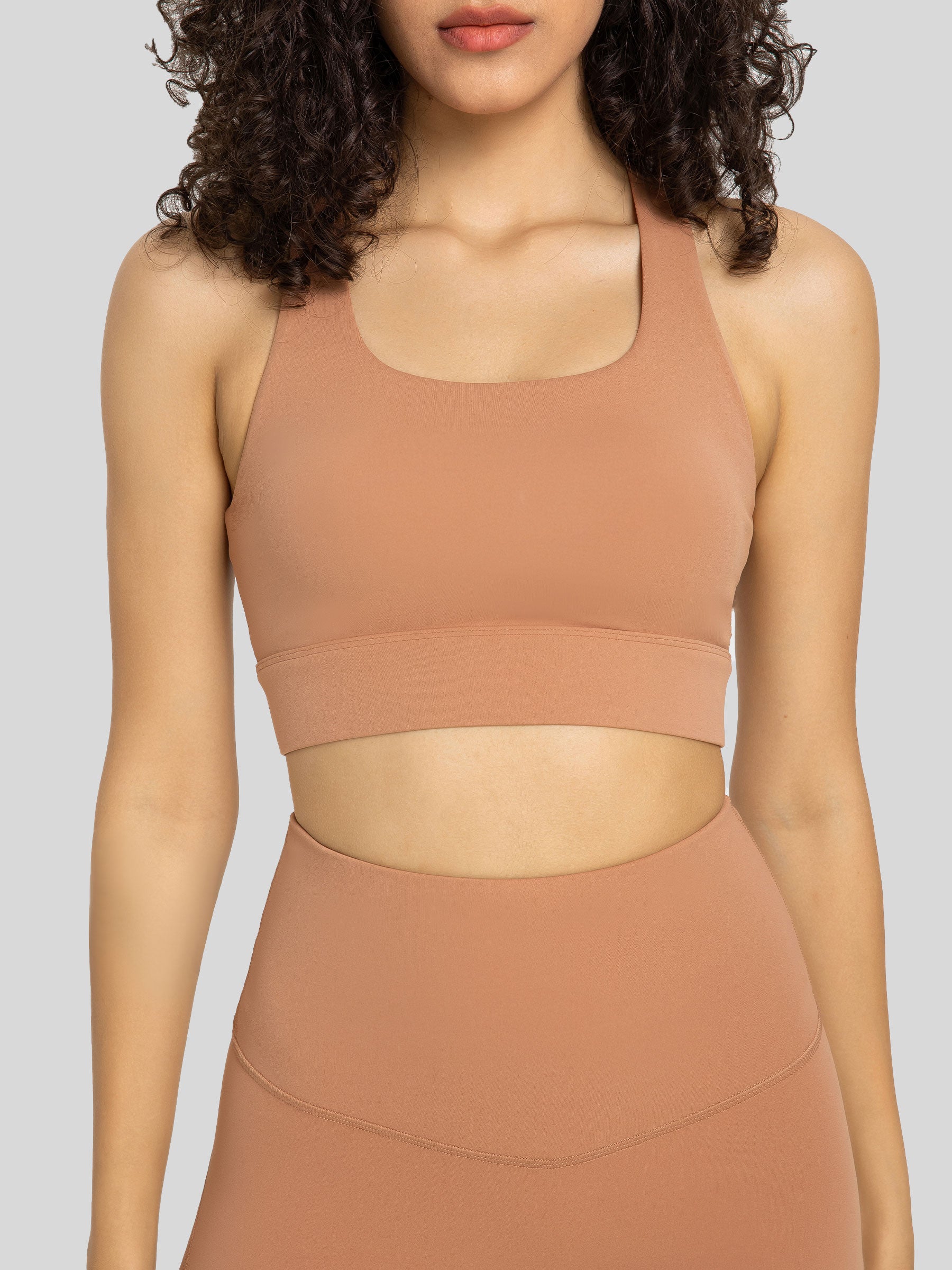Womens Training Sports Bra light brown