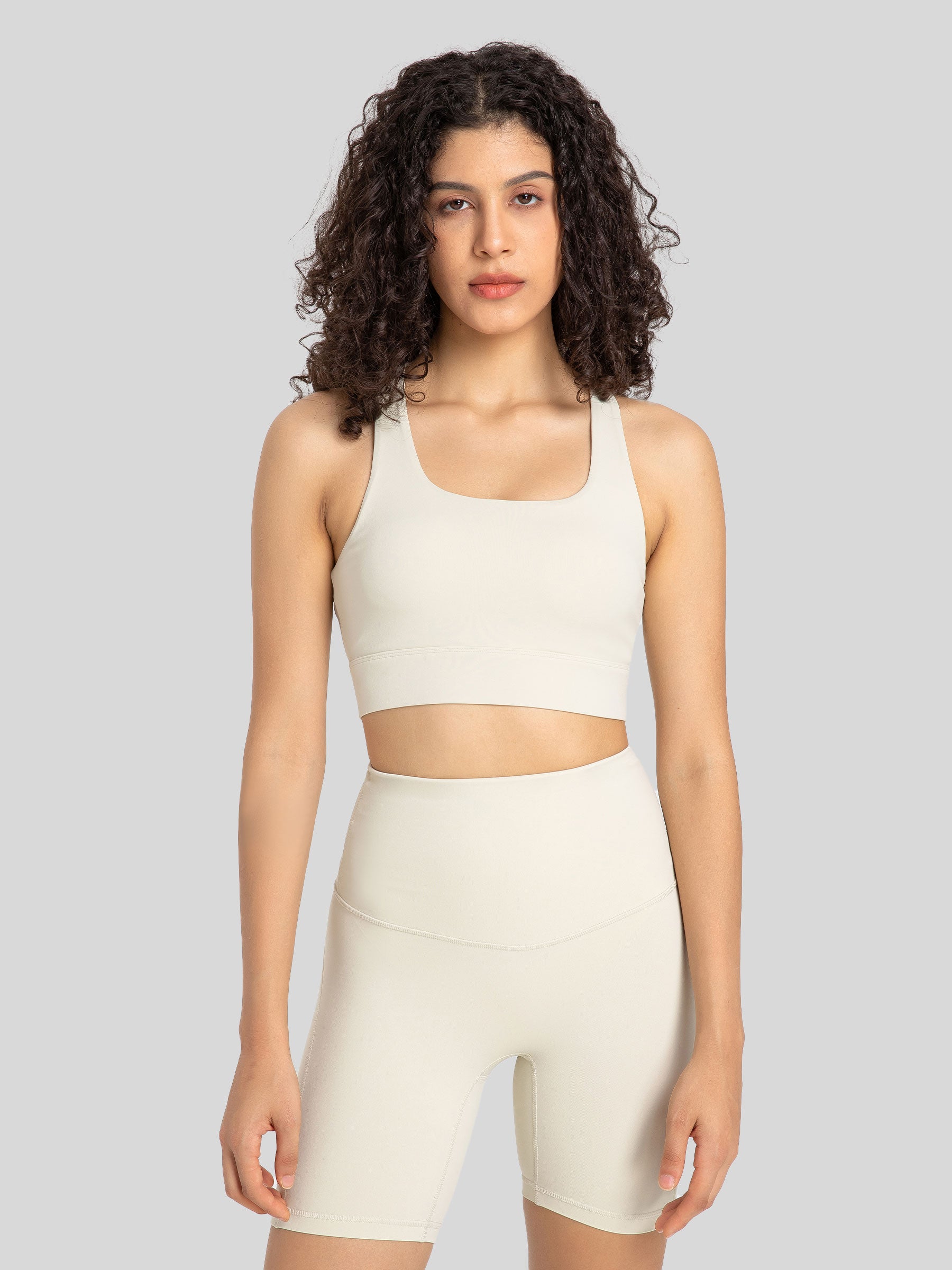 Womens Training Sports Bra off white