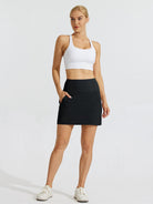 Women's Woven Outdoor Skort_Black_model3