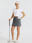 Women's Woven Outdoor Skort_Gray_model3