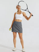 Women's Woven Outdoor Skort_Gray_model4