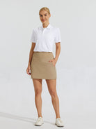 Women's Woven Outdoor Skort_Khaki_model5