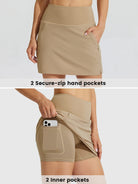 Women's Woven Outdoor Skort_Khaki_detail