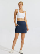 Women's Woven Outdoor Skort_Navy_model3