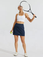 Women's Woven Outdoor Skort_Navy_model4
