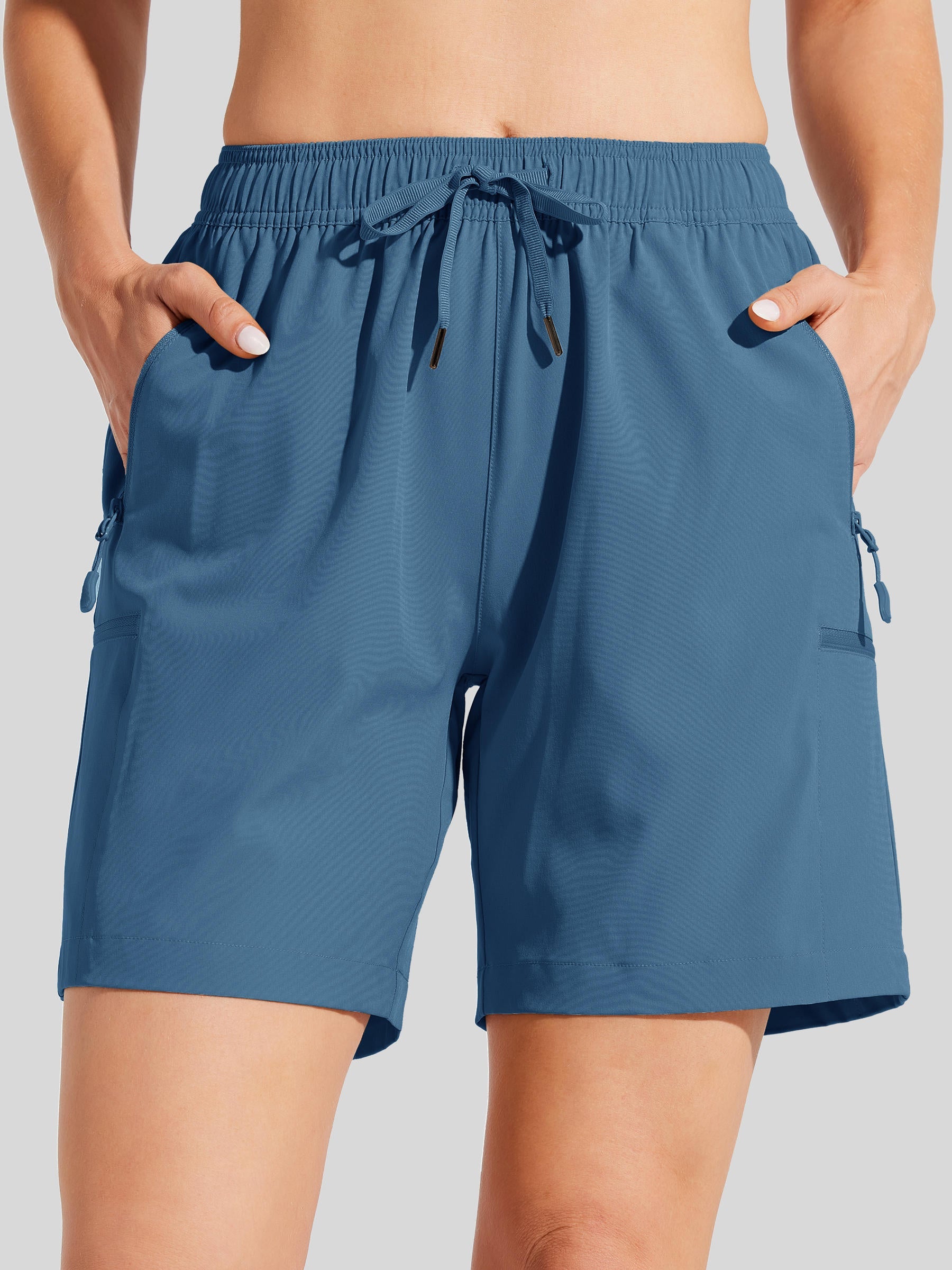 Women's Hiking Athletic Shorts_blue ashes1