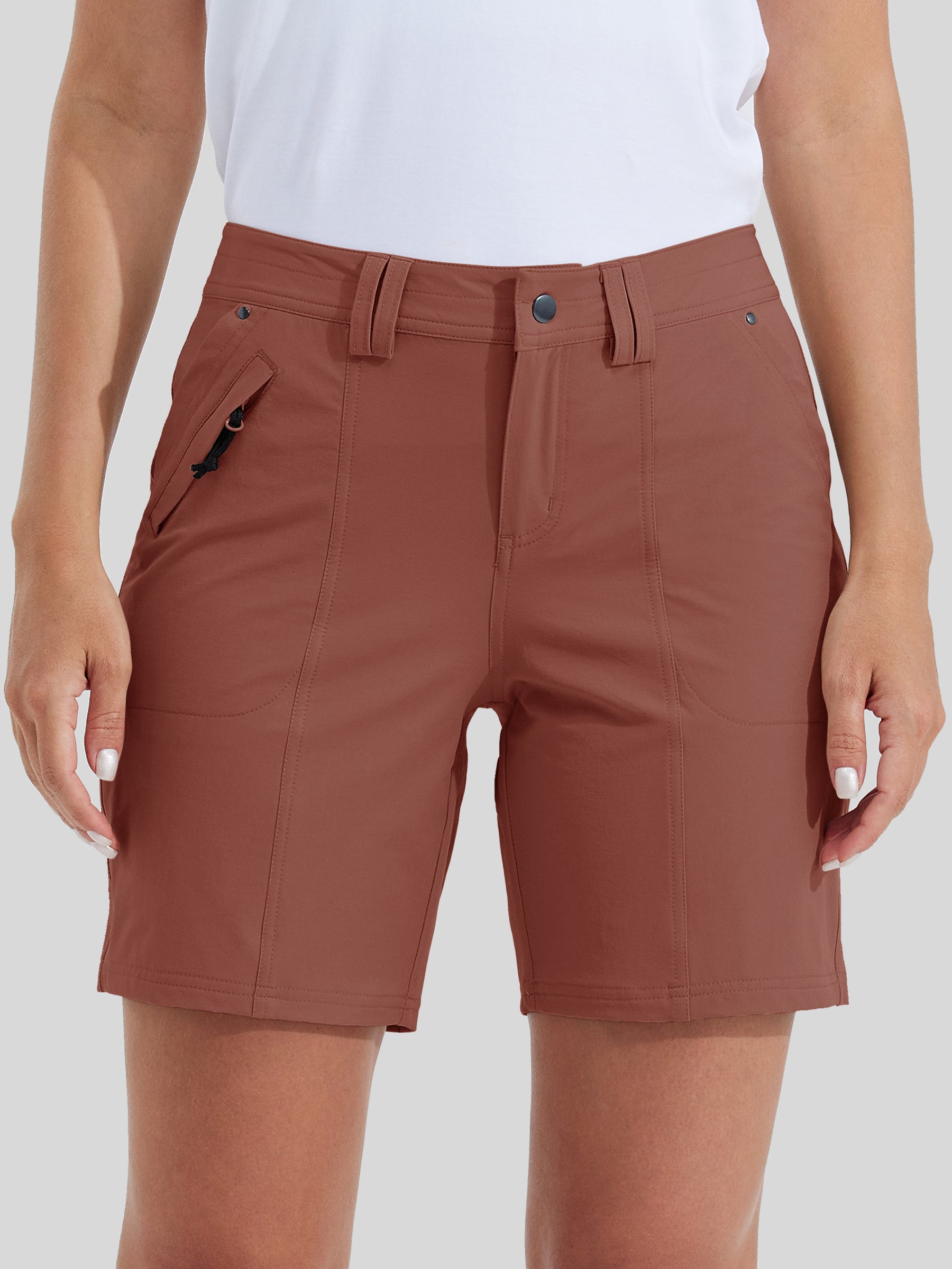 Womens Hiking Shorts Water Resistant cacao1